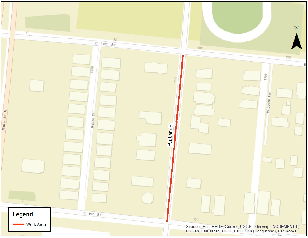Hubbard Street Sewer Project - Map